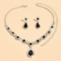 Fashion New Water Drop Necklace And Earrings Suite