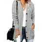 Autumn And Winter Women's Casual Knitted Button Coat