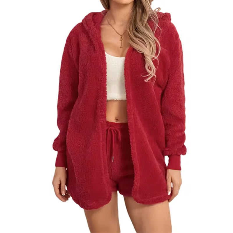 Women's Plush Cover New Homewear Two-piece Set