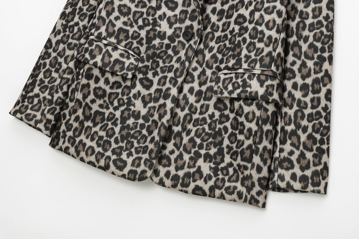 Women's Fashion Slim Long Sleeve Leopard Print Coat