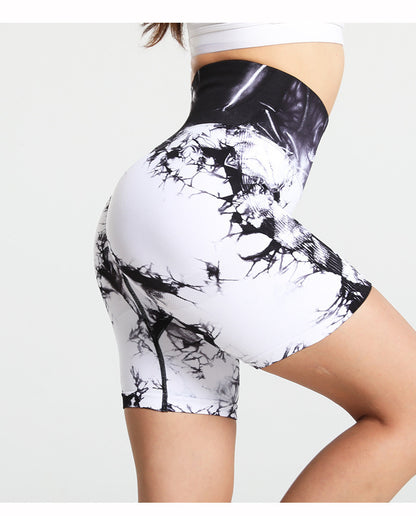 Tie-dye Sports Yoga Fitness Shorts For Women