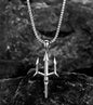 Fashion Stainless Steel Small Trident Necklace Ornament