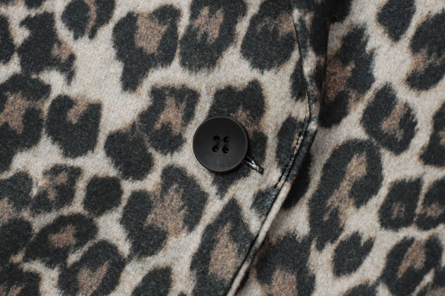 Women's Fashion Slim Long Sleeve Leopard Print Coat