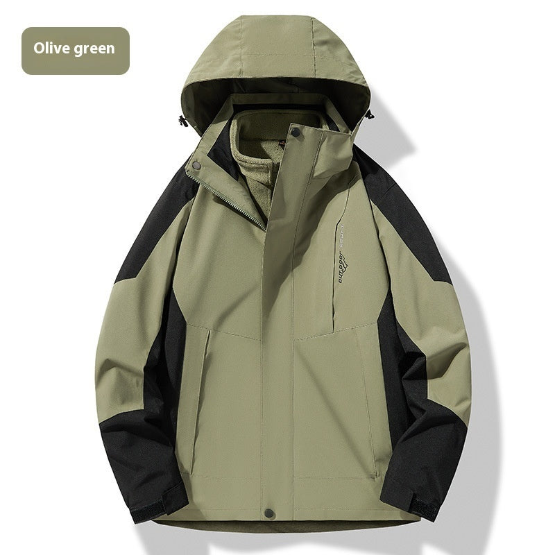 Windproof And Waterproof Three-in-one Removable Water-repellent Mountaineering Clothing