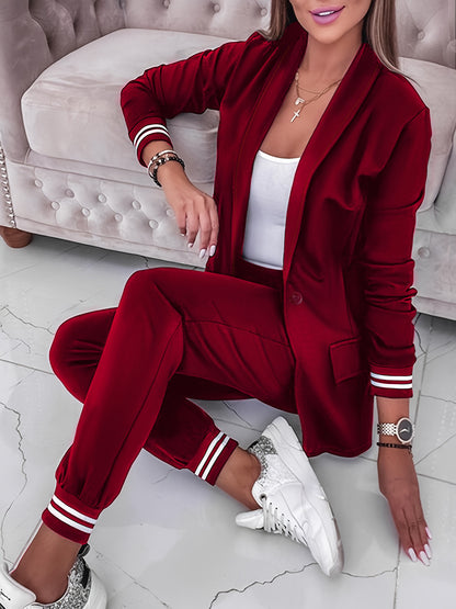 Cotton Coat Pants Suit